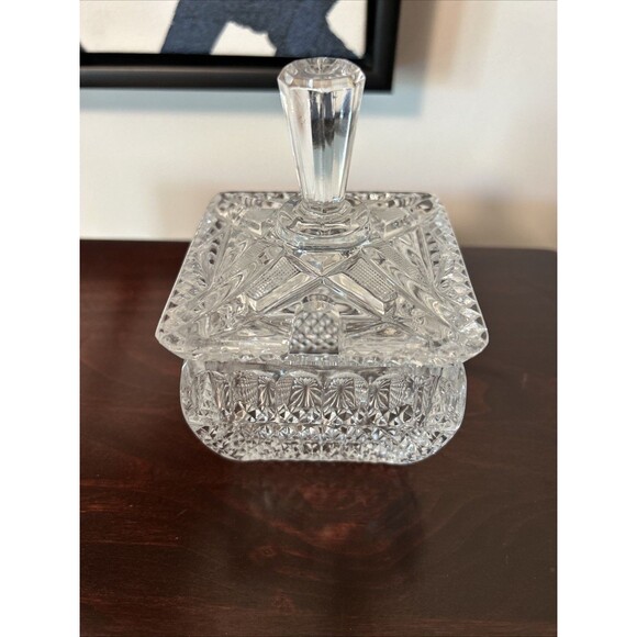 WARA LEAD CRYSTAL JELLY JAM JAR MADE IN WEST GERMANY approx 5"H - Picture 1 of 5